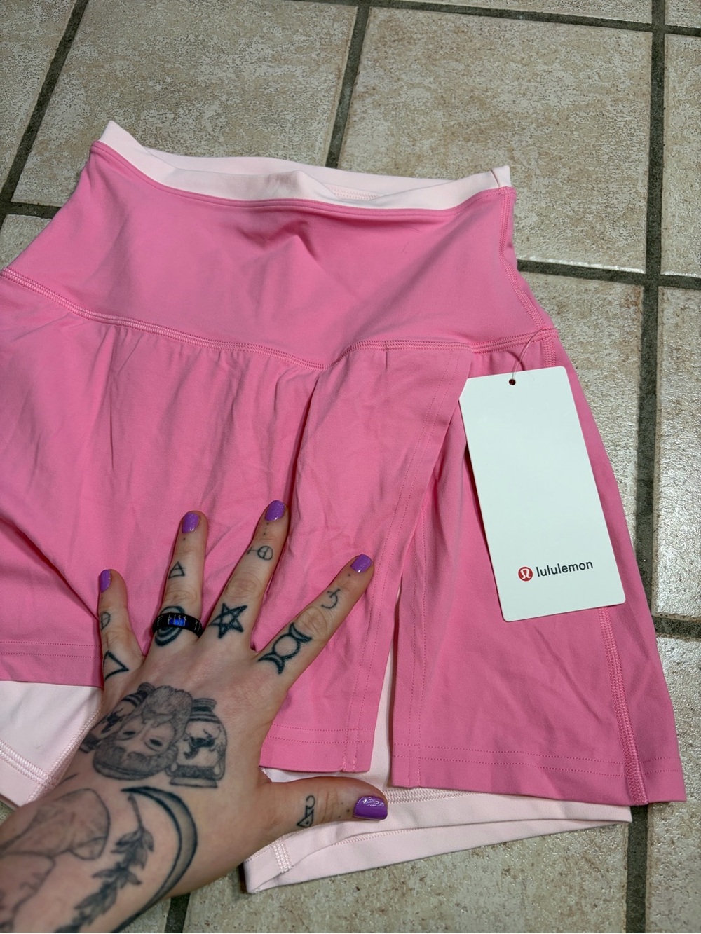 NWT Lululemon Align Super High-Rise Side-Slit Skirt *Trim (Candy Cloud/Pearl) 4 - Picture 3 of 7